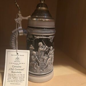 Old German Beer Stein Thewalt with Pewter Lid Made in Germany